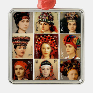 Ornamento De Metal Mantilhas ucranianas