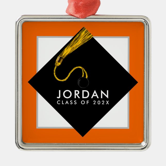 Ornamento De Metal Manutenção Personalizada de Graduação (Frente)