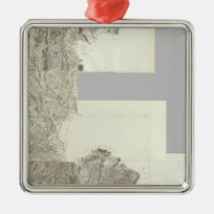 Ornamento De Metal Mapa composto da França 4