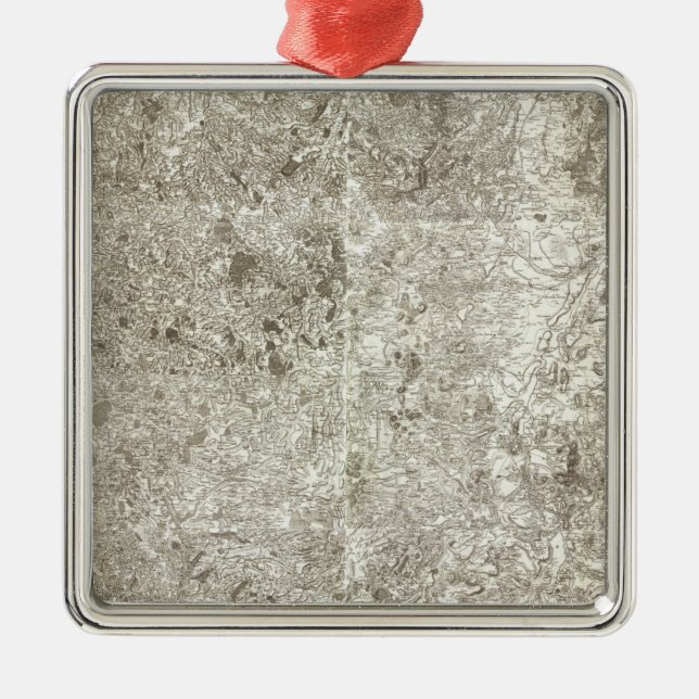 Ornamento De Metal Mapa composto da França 9 (Frente)