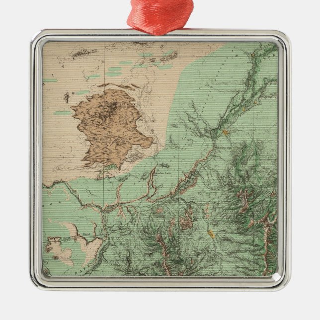 Ornamento De Metal mapa da classificação de terra 32C (Frente)