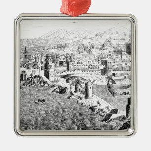 Ornamento De Metal Mapa da ilha do Rodes