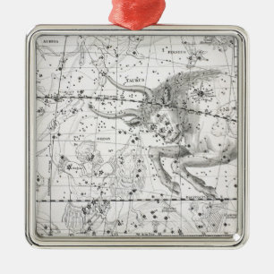 Ornamento De Metal Mapa da placa XIV das constelações