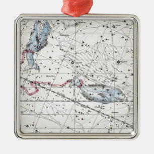 Ornamento De Metal Mapa da placa XXII das constelações