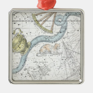 Ornamento De Metal Mapa da placa XXVI das constelações