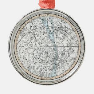 Ornamento De Metal Mapa da placa XXVIII do hemisfério sul