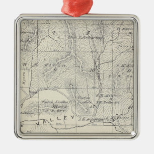 Ornamento De Metal Mapa da seção de T19S R28E Tulare County