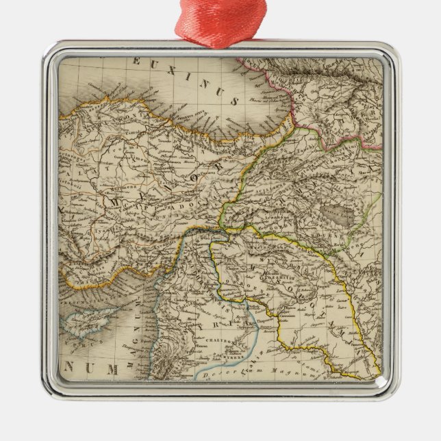 Ornamento De Metal Mapa da Síria na Turquia (Frente)