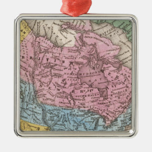Ornamento De Metal Mapa de America do Norte 2