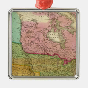 Ornamento De Metal Mapa de America do Norte 3