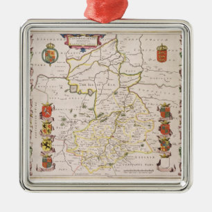 Ornamento De Metal Mapa de Cambridgeshire, Amsterdão publicada