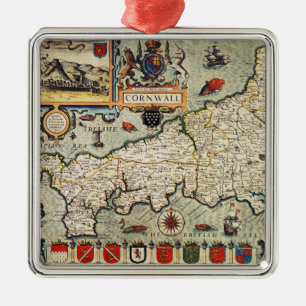 Ornamento De Metal Mapa de Cornualha