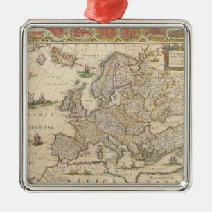 Ornamento De Metal Mapa de Europa 6