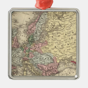 Ornamento De Metal Mapa de Europa por Mitchell
