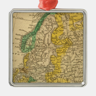 Ornamento De Metal Mapa de Europa por Worcester