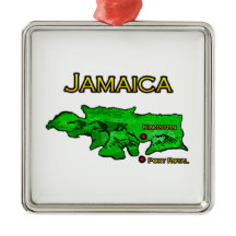 Mapa de Jamaica (verde-amarelo-preto)