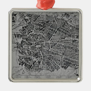 Ornamento De Metal Mapa de Madrid