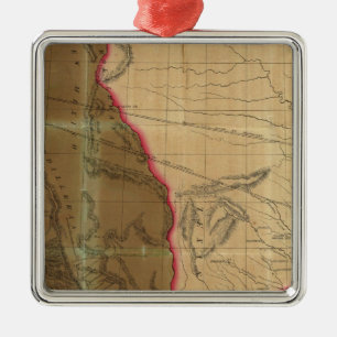 Ornamento De Metal Mapa de México que mostra Seat da guerra