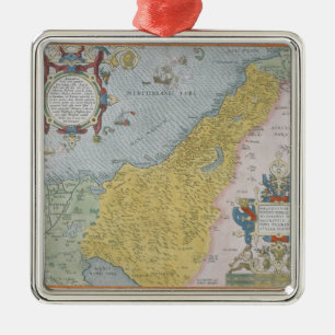 Ornamento De Metal Mapa de Palestina