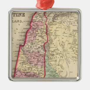 Ornamento De Metal Mapa de Palestina, Jerusalem por Mitchell