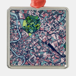 Ornamento De Metal Mapa de Roma Italia