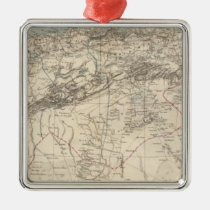Ornamento De Metal Mapa do atlas de Argélia