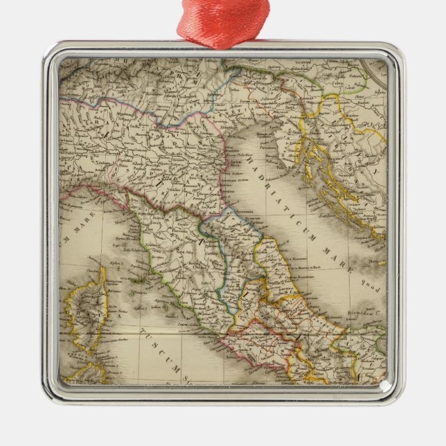 Ornamento De Metal Mapa do atlas de Roma (Frente)