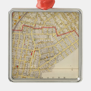 Ornamento De Metal Mapa do atlas do Mt Vernon