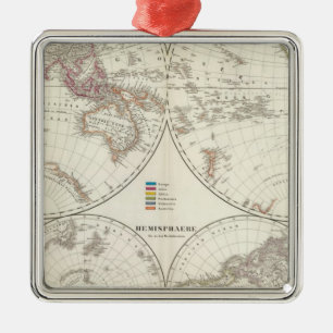 Ornamento De Metal Mapa do Atlas Planiglob der Erde