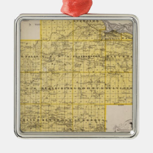 Ornamento De Metal Mapa do condado de Goodhue, Minnesota