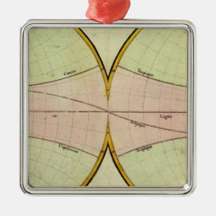 Ornamento De Metal Mapa do equater