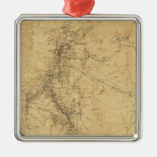 Ornamento De Metal Mapa do esboço do distrito de Washoe, Nevada