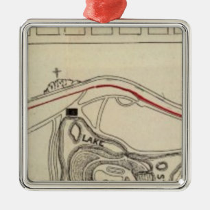 Ornamento De Metal Mapa do Golden Gate Park