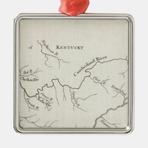 Ornamento De Metal Mapa do Governo do Tennessee