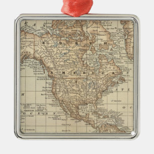 Ornamento De Metal Mapa do mundo 3