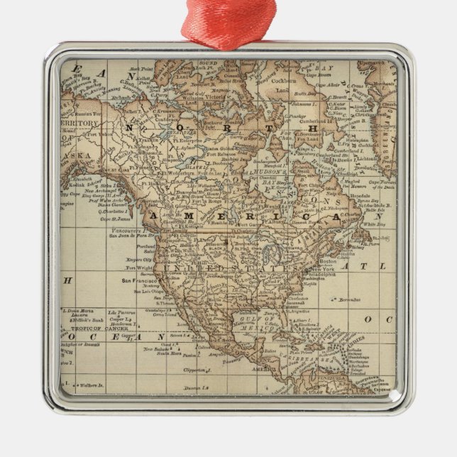 Ornamento De Metal Mapa do mundo 3 (Frente)