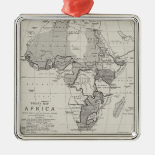 Ornamento De Metal Mapa do Tratado de África