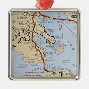 Ornamento De Metal Mapa do Vale do Molho