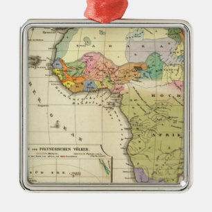 Ornamento De Metal Mapa etnográfico da África