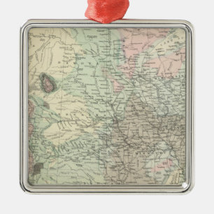 Ornamento De Metal Mapa Geológico dos Estados Unidos