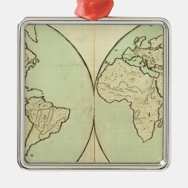 Ornamento De Metal Mapa geral (Frente)