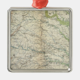 Ornamento De Metal Mapa geral II