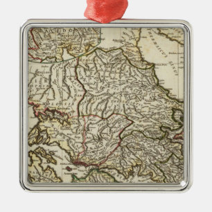 Ornamento De Metal Mapa grego antigo
