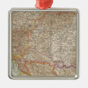 Ornamento De Metal Mapa húngaro do império de Áustria