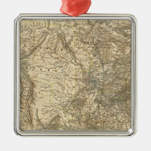 Ornamento De Metal Mapa norte-americano