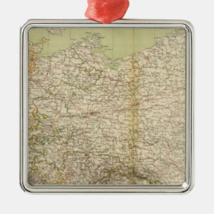 Ornamento De Metal Mapa norte do atlas de Alemanha