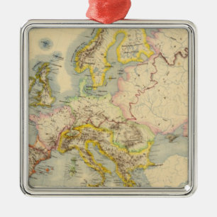 Ornamento De Metal Mapa Orographic de Europa