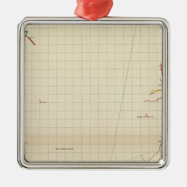 Ornamento De Metal Mapas de Comstock Mine Número I (Frente)