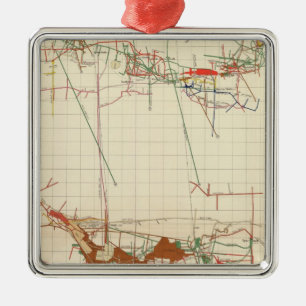 Ornamento De Metal Mapas de mina número de Comstock III