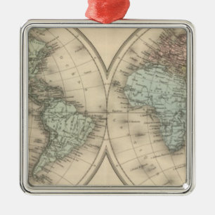 Ornamento De Metal Mapas mundiais